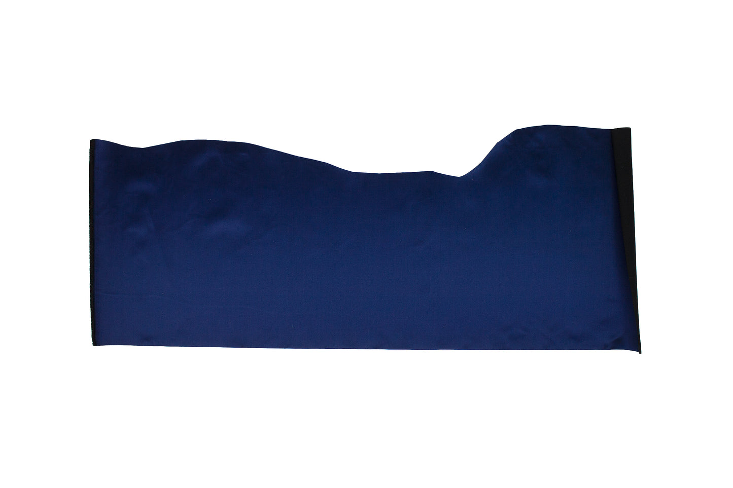 Trozo de tejido raso azul noche