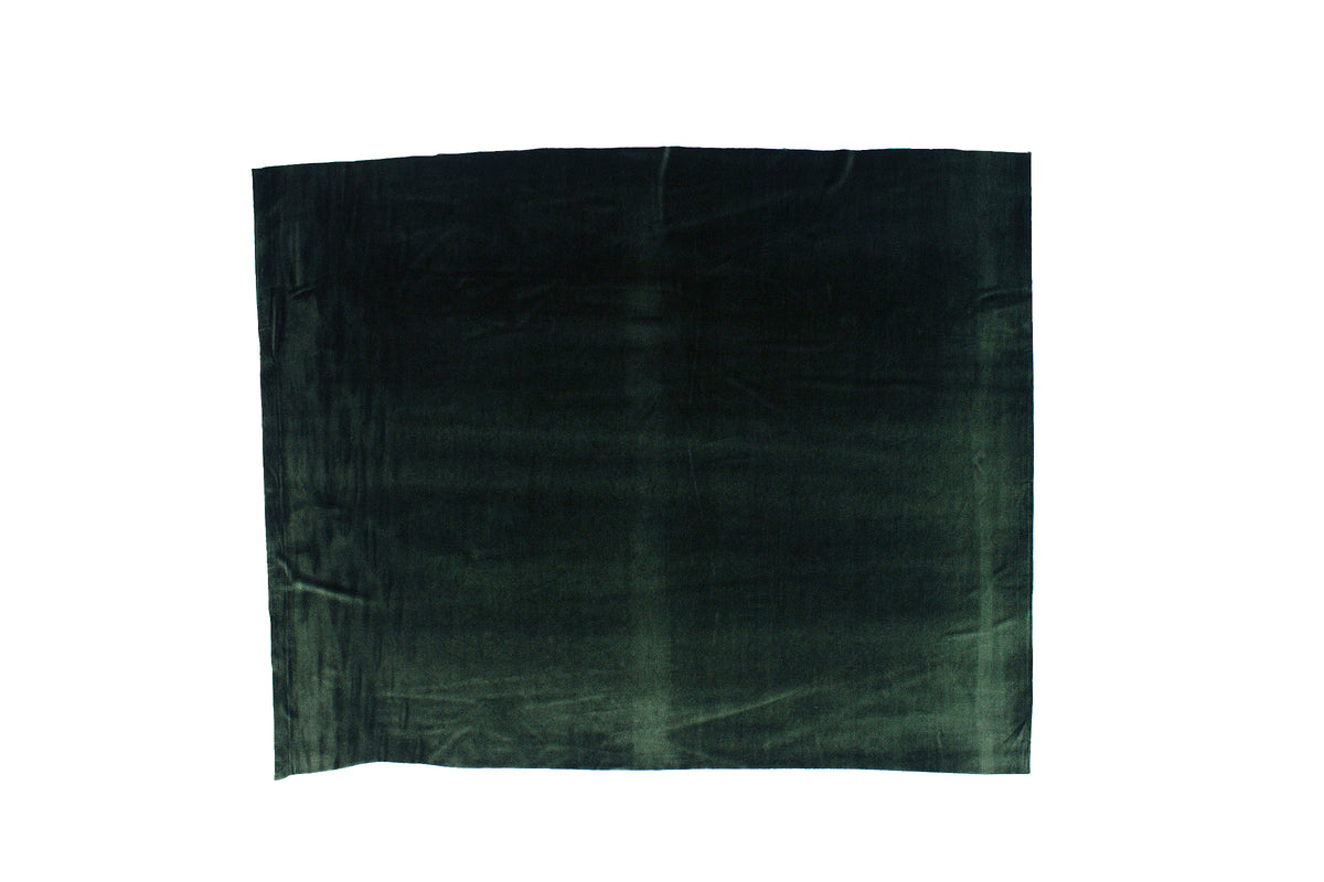 Trozo de tejido terciopelo elastico verde musgo