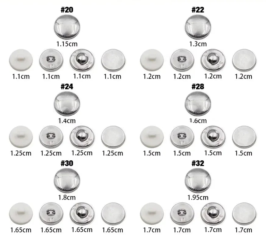 Botones para forrar 100 uds. - La Tendeta del Cuero