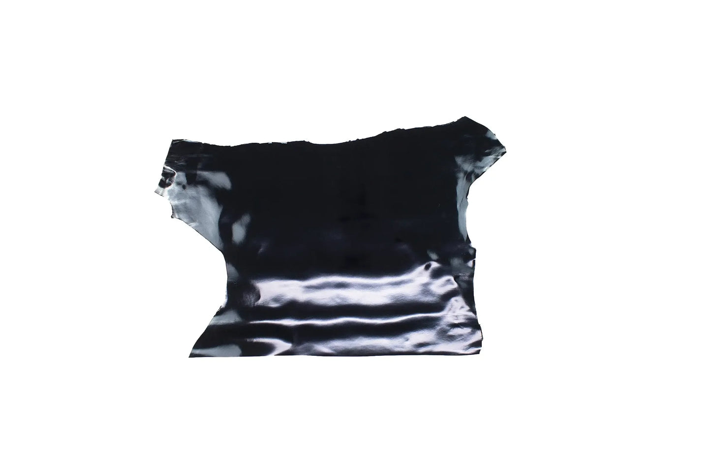 Trozo de piel cabra laminada azul muy oscuro - La Tendeta del Cuero