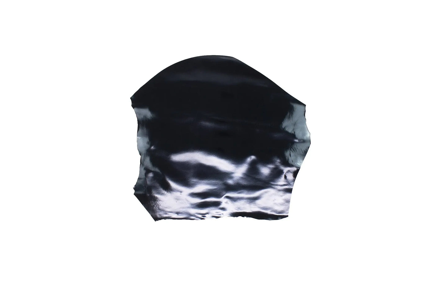 Trozo de piel cabra laminada azul muy oscuro - La Tendeta del Cuero