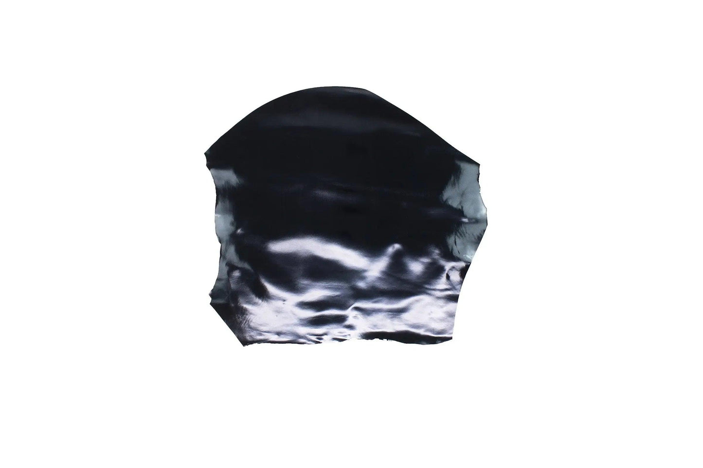 Trozo de piel cabra laminada azul muy oscuro - La Tendeta del Cuero