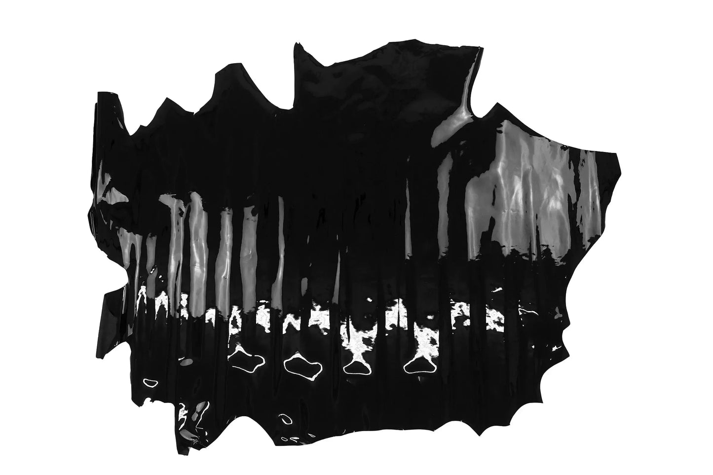 Trozo de piel charol negro - La Tendeta del Cuero