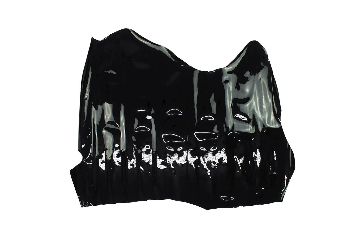 Trozo de piel charol negro - La Tendeta del Cuero