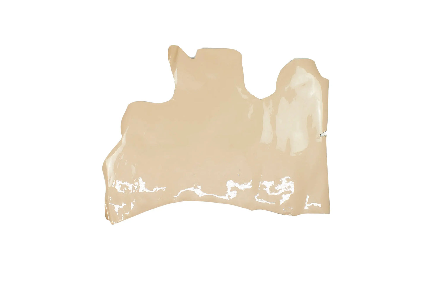 Trozo de piel charol rosa carne nacarado La Tendeta del Cuero