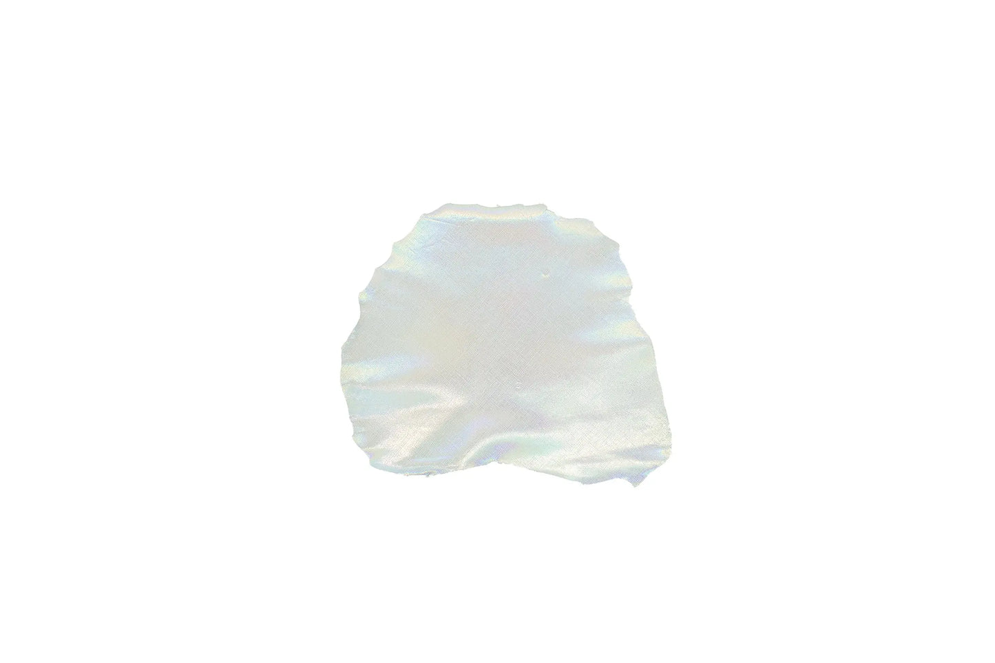 Trozo de piel fantasia efecto rejilla plata tornasol La Tendeta del Cuero