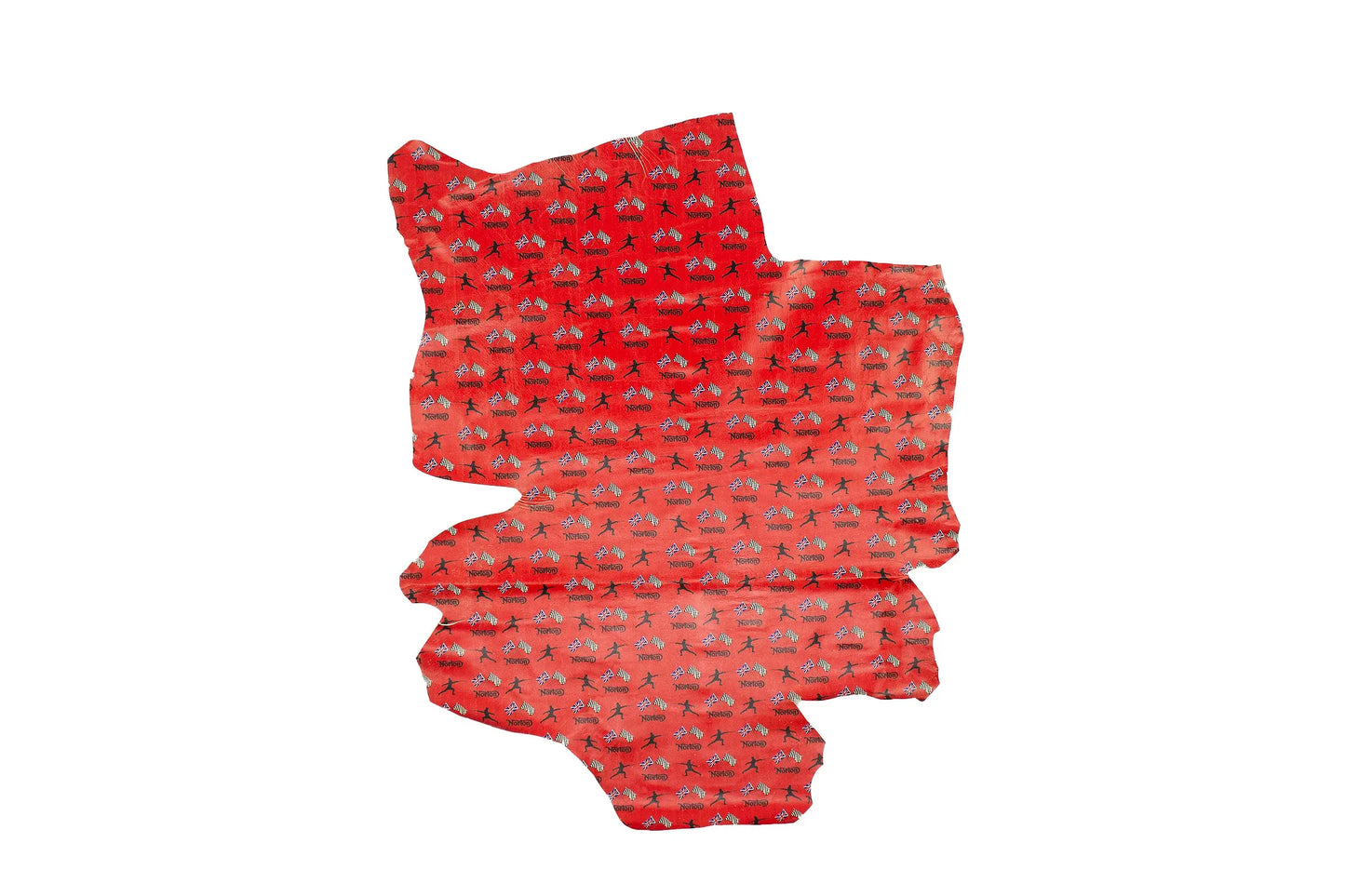 Trozo de piel fantasia norton motor rojo La Tendeta del Cuero