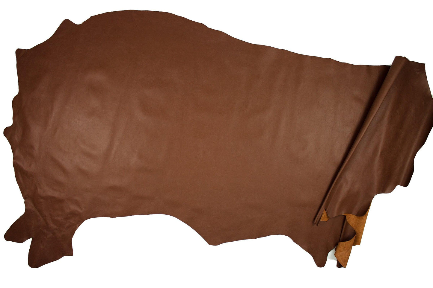 Piel de vacuno rustico marron medio - La Tendeta del Cuero