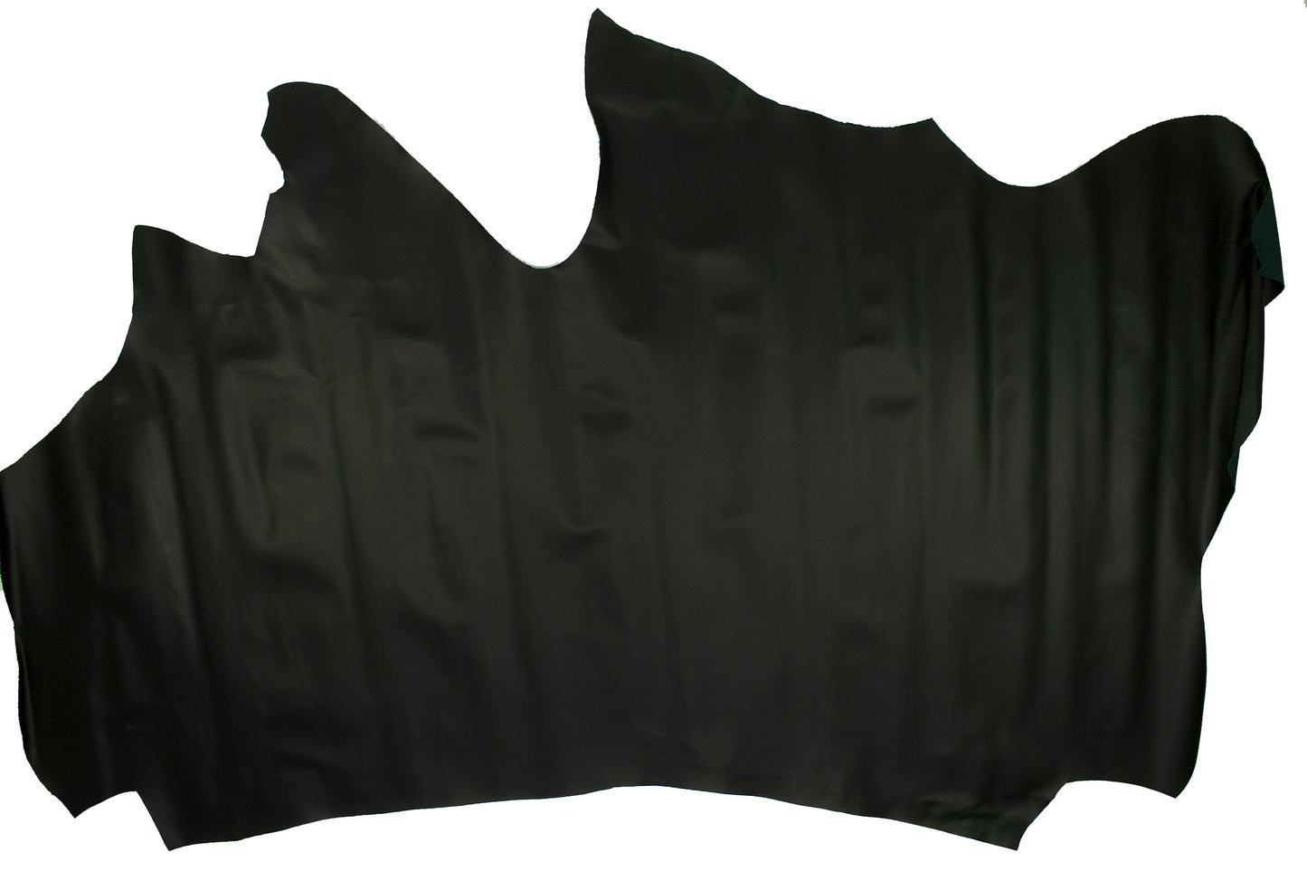 Piel de vacuno engrasado verde botella oscuro