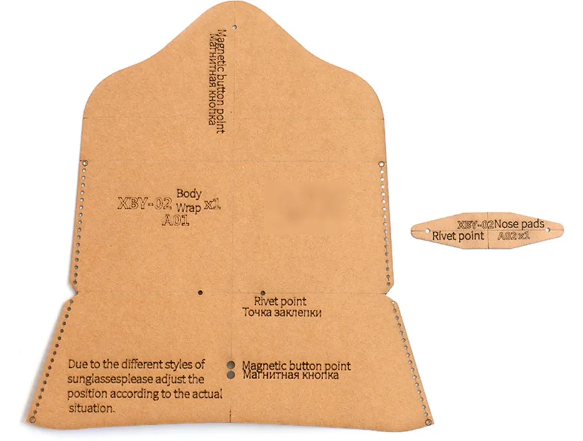 Plantilla estuche gafas - La Tendeta del Cuero