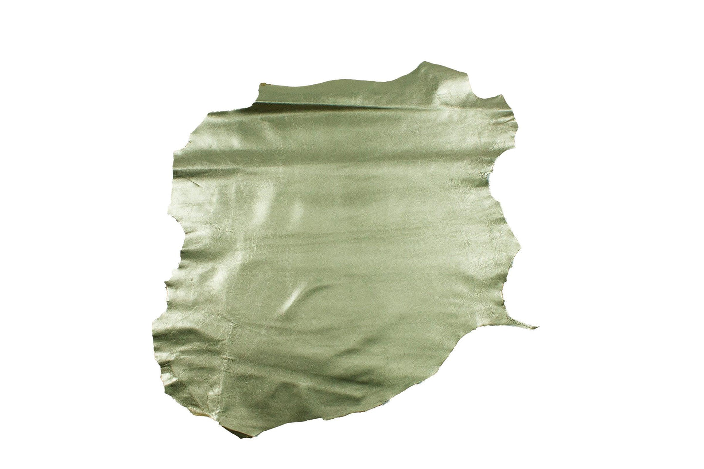 Trozo de piel cabra laminada platino - La Tendeta del Cuero