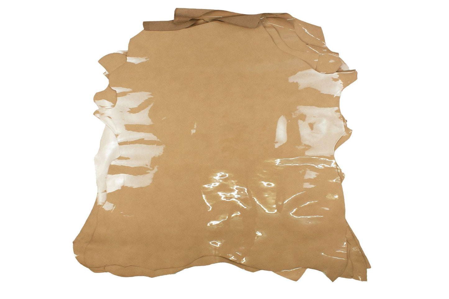 Piel de charol marron cafe con leche - La Tendeta del Cuero