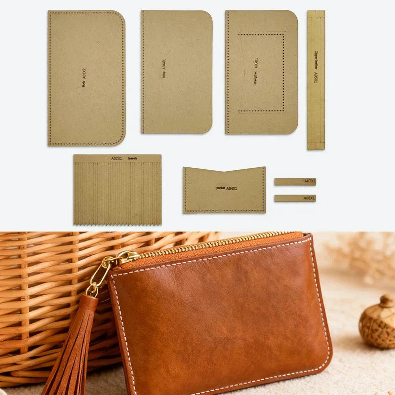 Plantilla monedero con borla - La Tendeta del Cuero