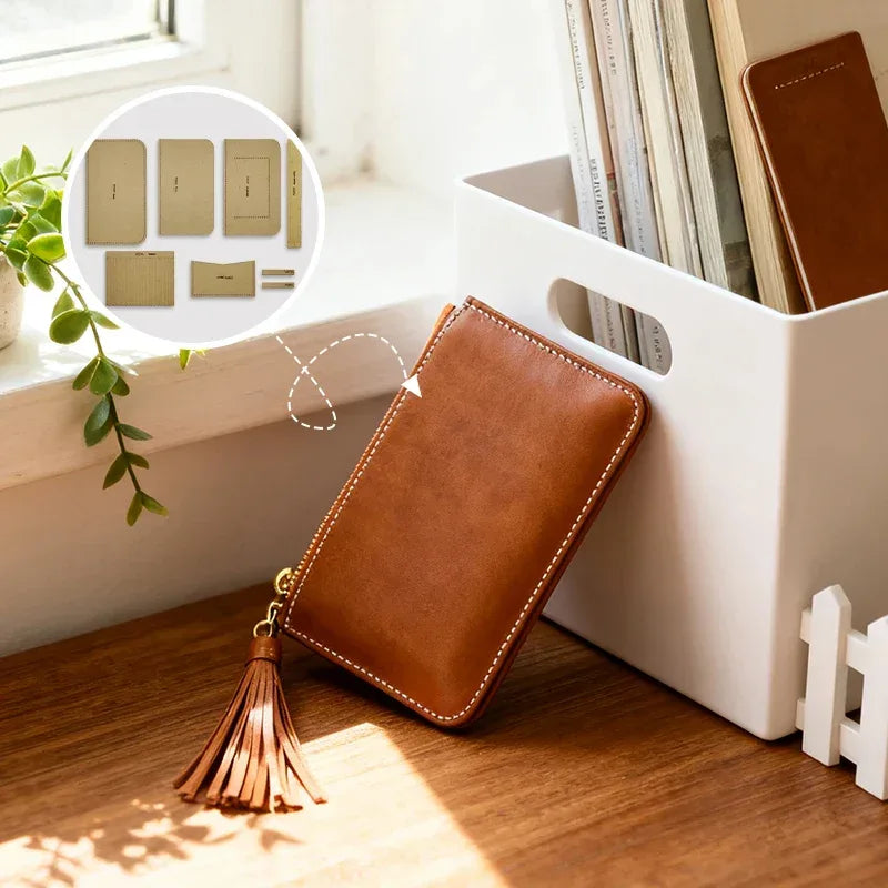 Plantilla monedero con borla - La Tendeta del Cuero