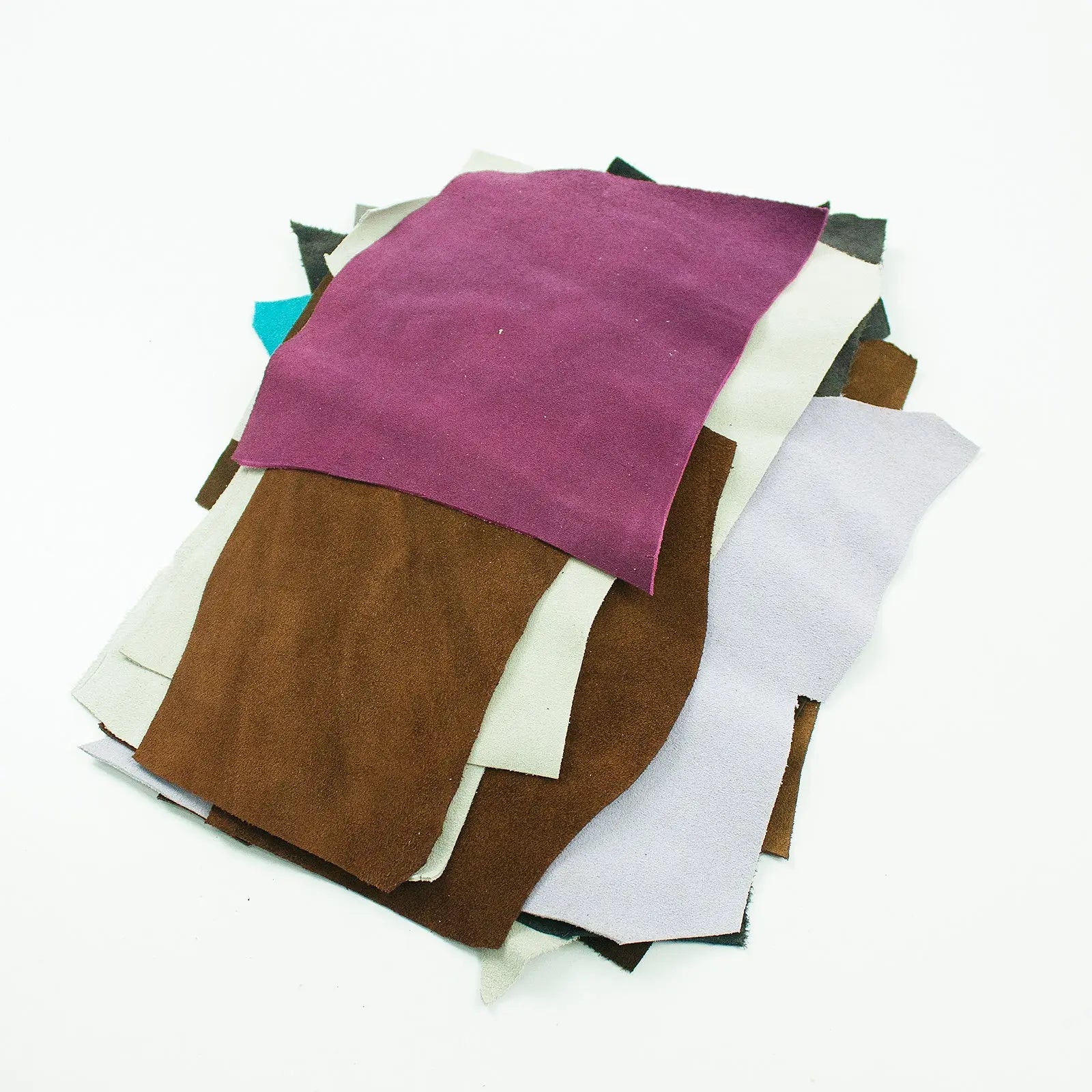 Bolsa de retal en serraje de varios colores 500 g. La Tendeta del Cuero