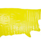 Piel de charol arrugado amarillo