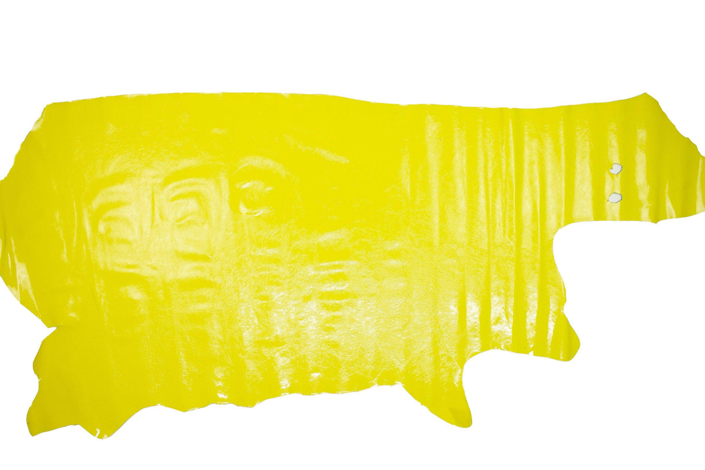 Piel de charol arrugado amarillo