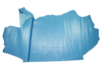 Piel de grabado coco azul jeans - La Tendeta del Cuero
