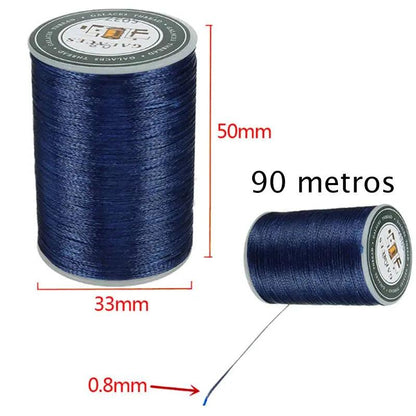 Hilo encerado plano 0.8 mm 90 metros - La Tendeta del Cuero