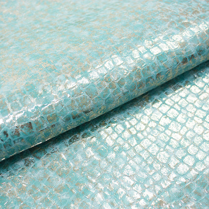 Trozo de piel fantasia aurona azul