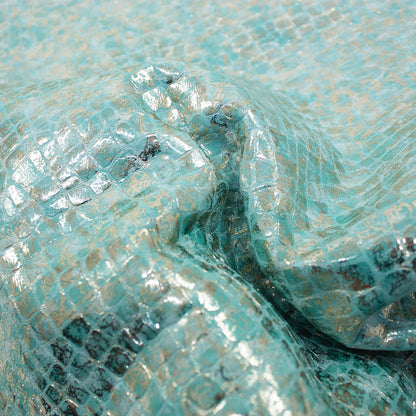 Trozo de piel fantasia aurona azul