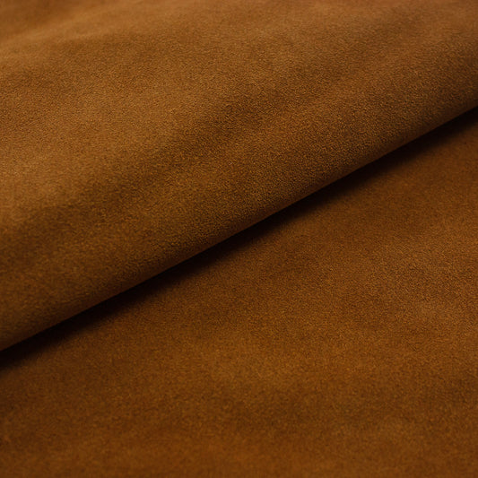 Trozo de piel serraje marron canela