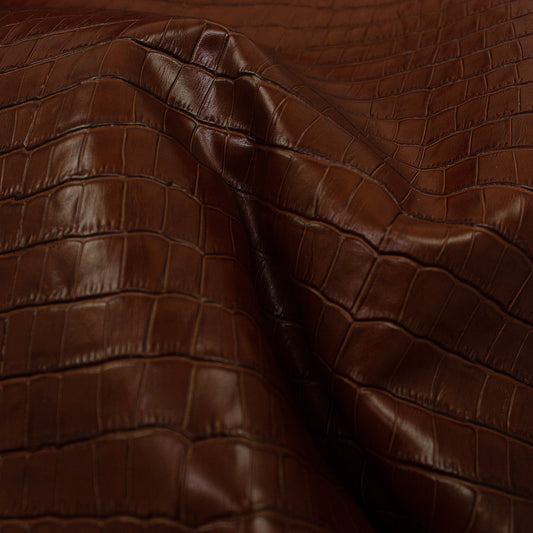 Piel de grabado coco marron envejecido