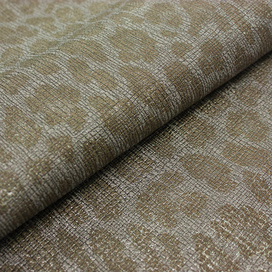 Trozo de piel fantasia rejilla leopardo gris