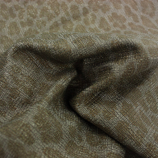 Trozo de piel fantasia rejilla leopardo gris