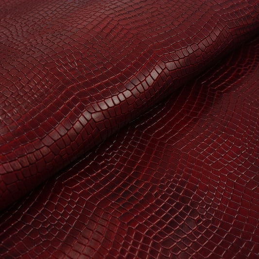 Piel de grabado mini coco rojo envejecido