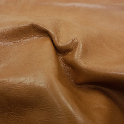 Trozo de piel vacuno rustico marron camel envejecido