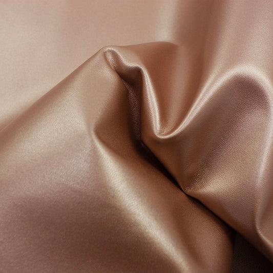 Trozo de piel cabra laminada oro rosa
