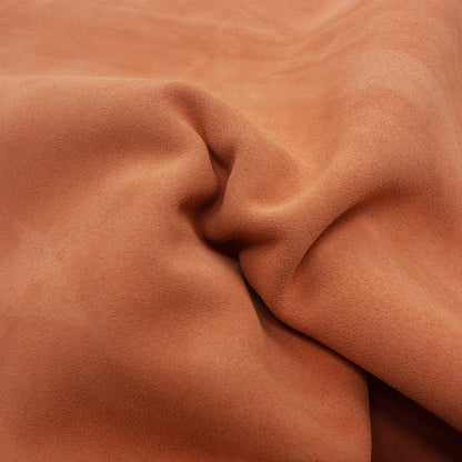Trozo de piel serraje naranja claro