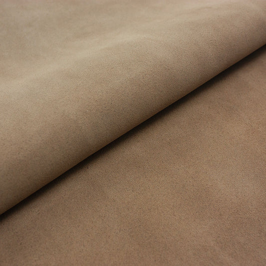 Trozo de piel serraje taupe