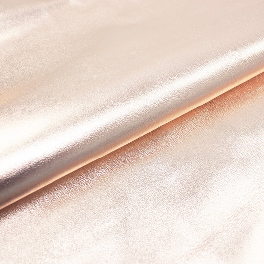 Trozo de piel cabra laminada cobre claro