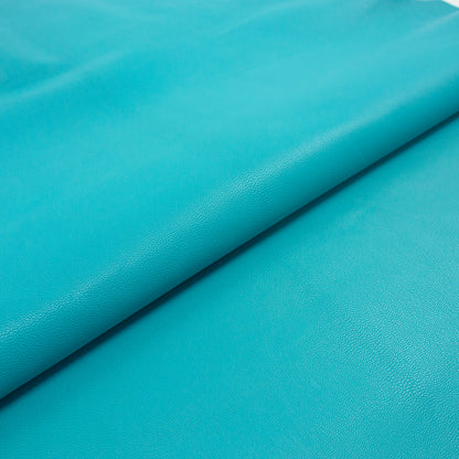 Trozo de piel cabra rustica azul turquesa