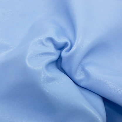 Trozo de piel cabra rustica azul frozen brillo