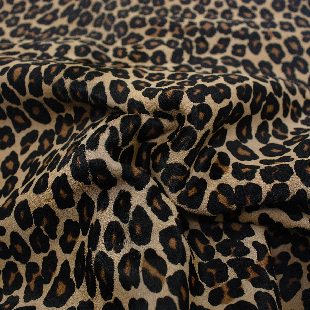Trozo de piel pelo leopardo camel manchas pequeñas