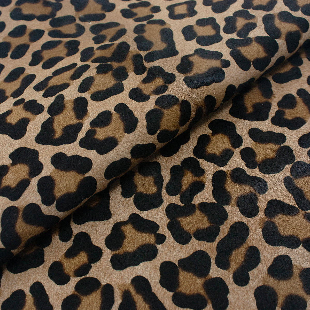 Trozo de piel pelo leopardo camel manchas grandes