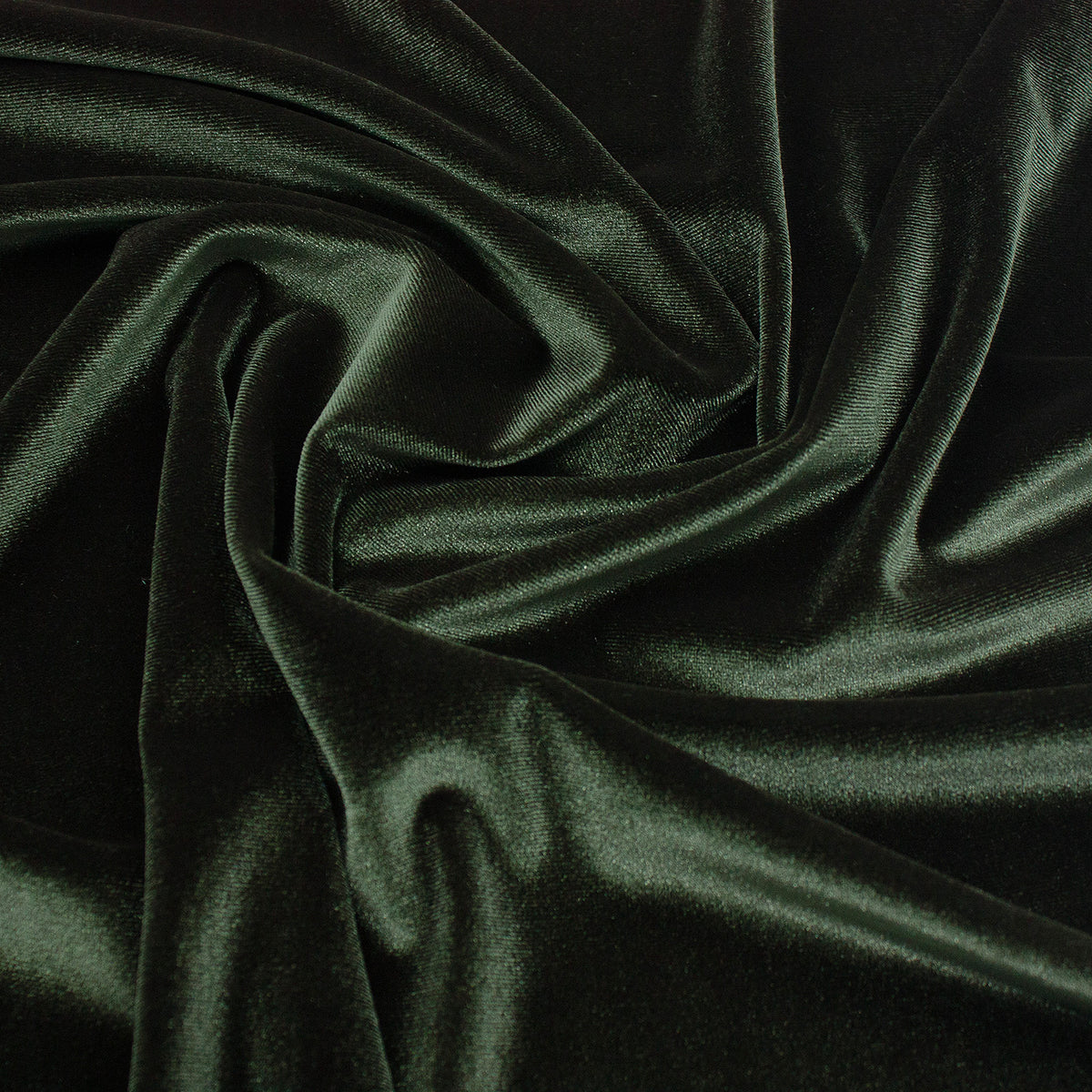 Trozo de tejido terciopelo elastico verde musgo