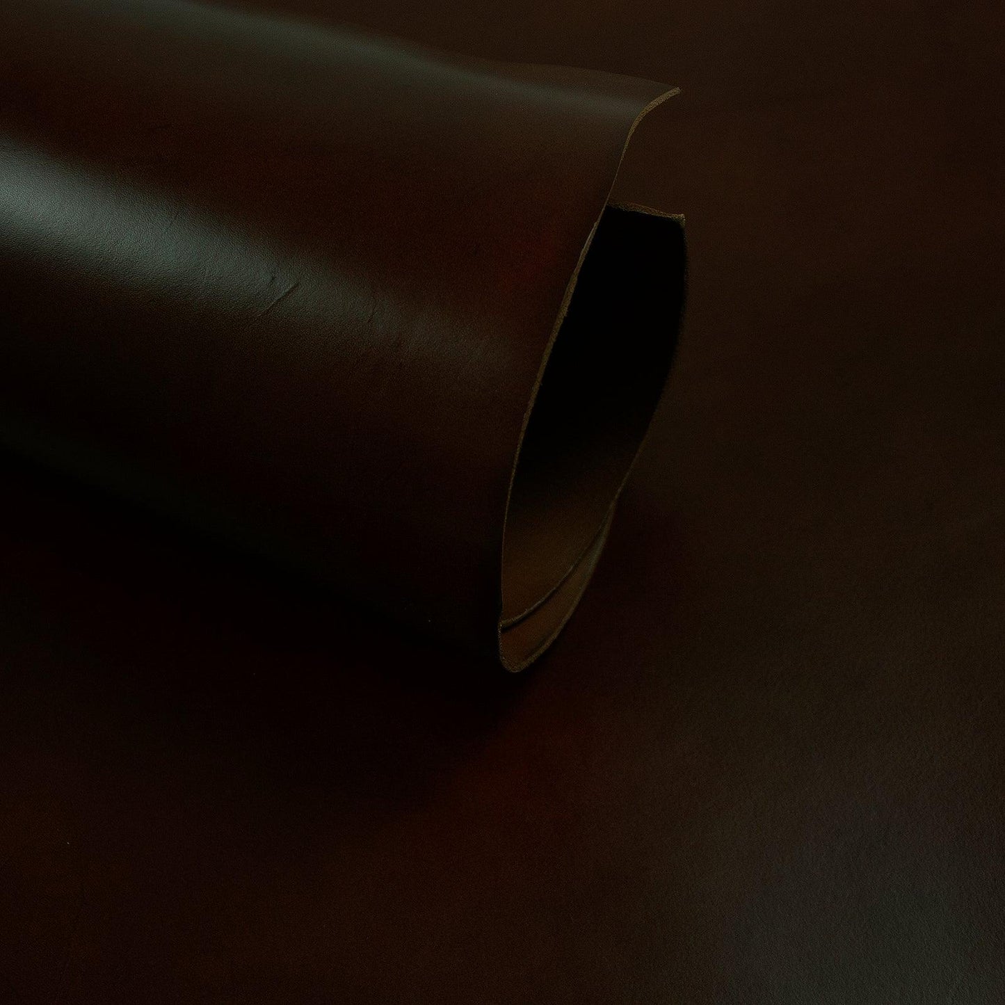 Piece of aged brown cowhide leather