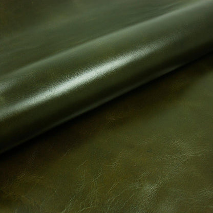 Piel de vacuno rustico verde envejecido - La Tendeta del Cuero
