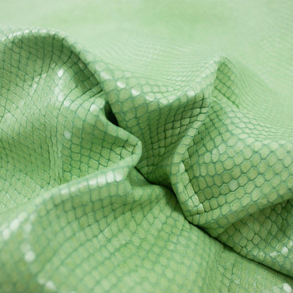 Piel de grabado serpiente verde claro - La Tendeta del Cuero