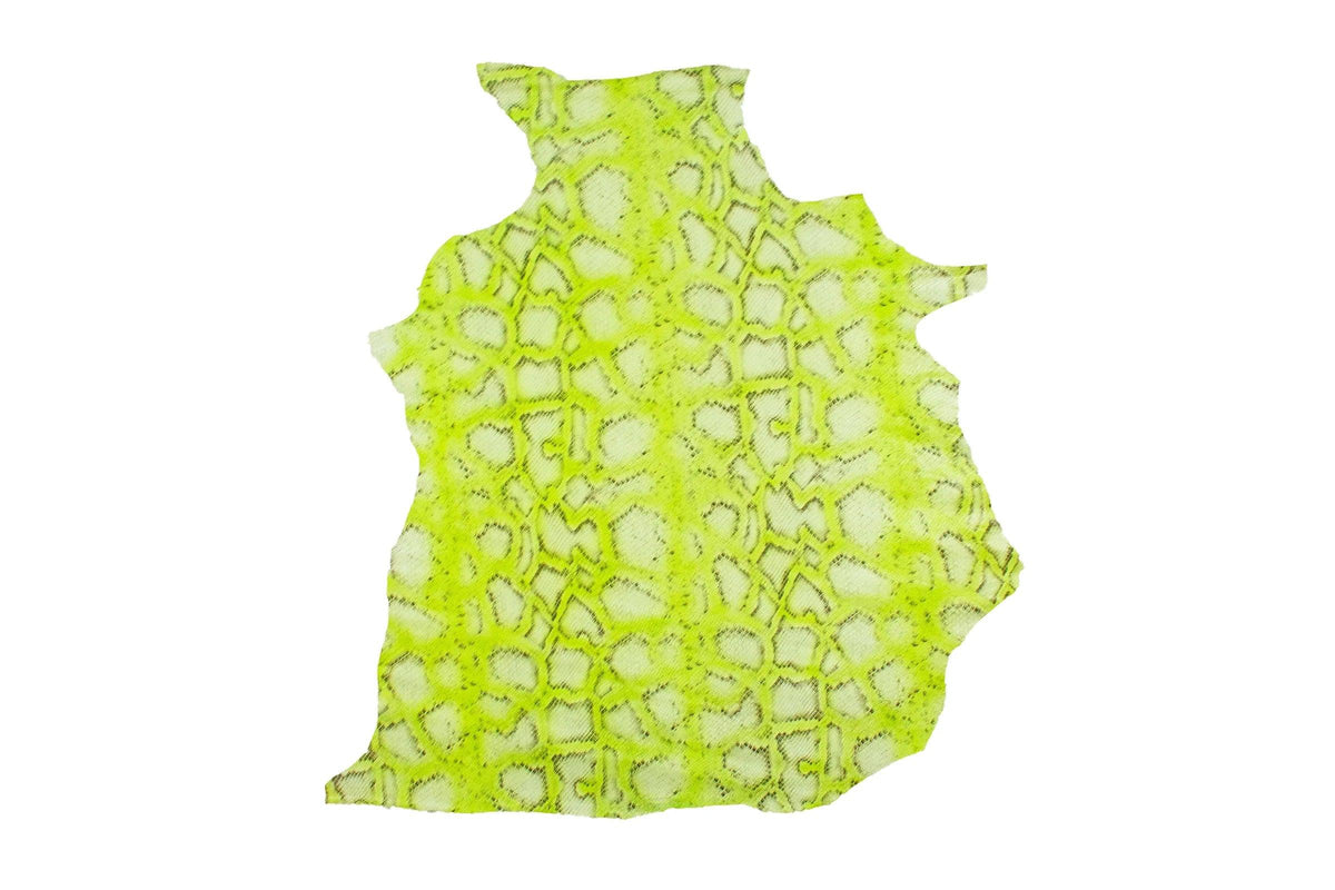 Fluor green python snake engraving skin – La Tendeta del Cuero