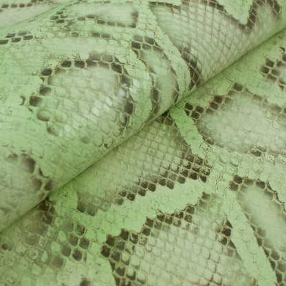 Piel de grabado serpiente piton verde pastel - La Tendeta del Cuero