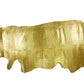 Piel de grabado cocodrilo laminado oro