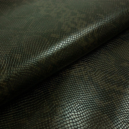 Piel de grabado serpiente tonos marrones oscuros - La Tendeta del Cuero