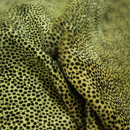 Piel de pelo vaca manchitas negras fondo amarillo pastel - La Tendeta del Cuero