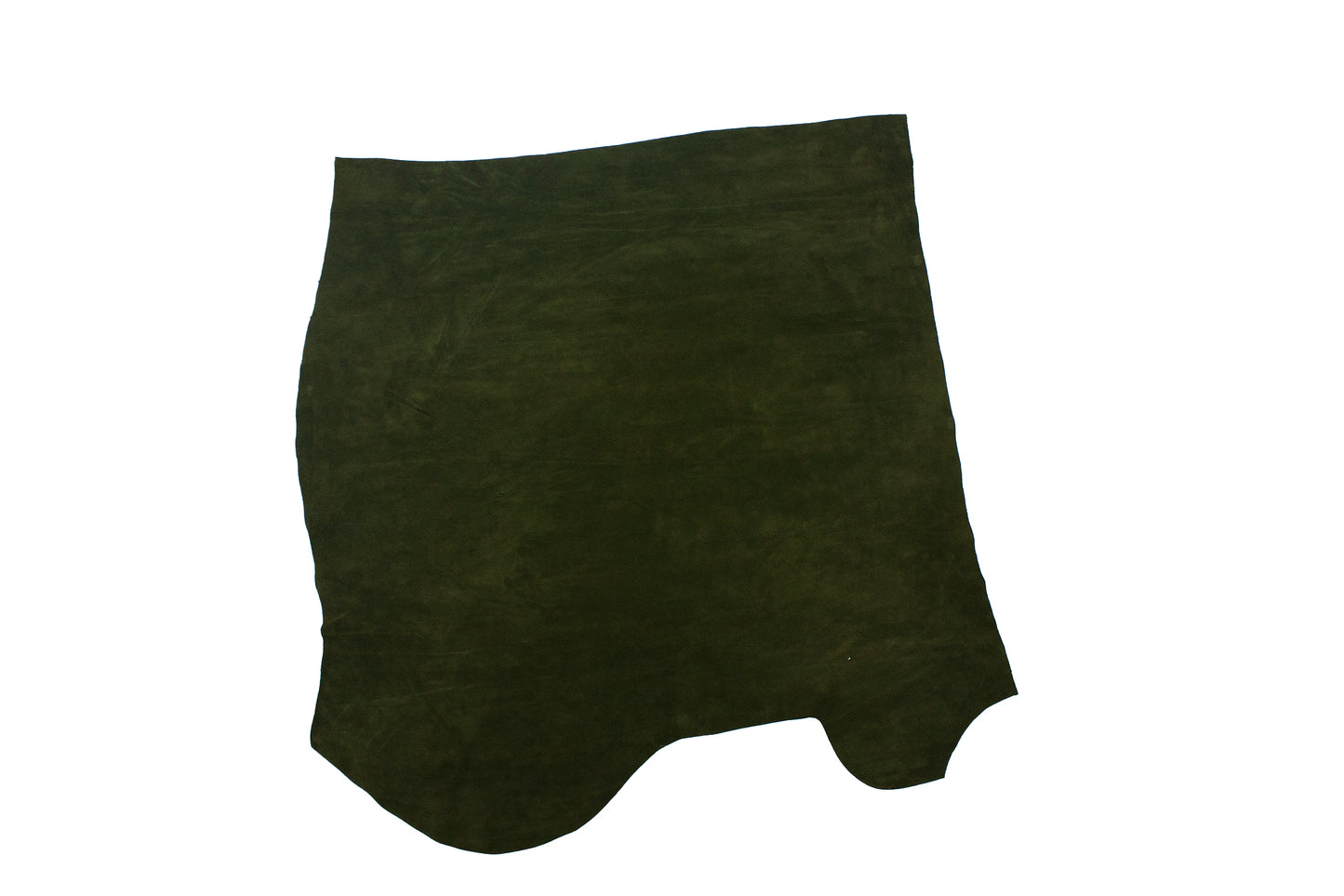 Piece of swamp green split leather