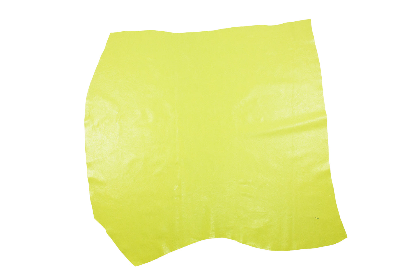 Yellow crinkled patent leather